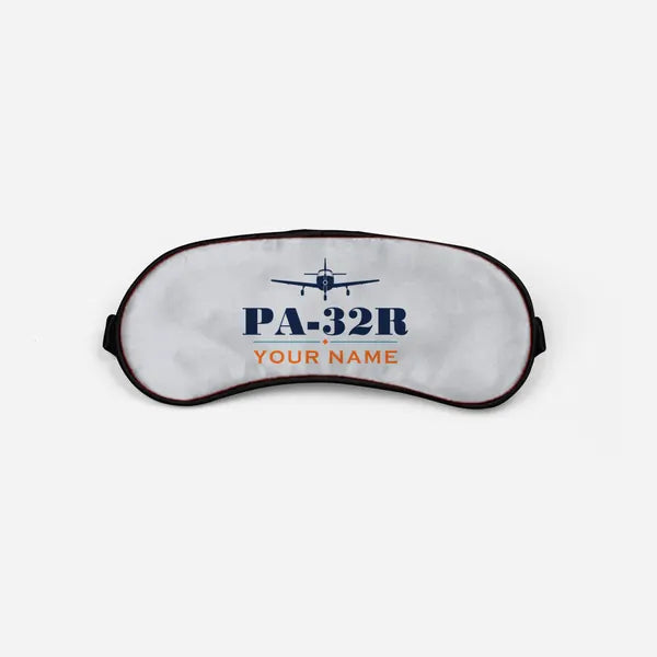 Piper PA-32R Saratoga - Heritage + Name - Sleep Mask - Light Gray