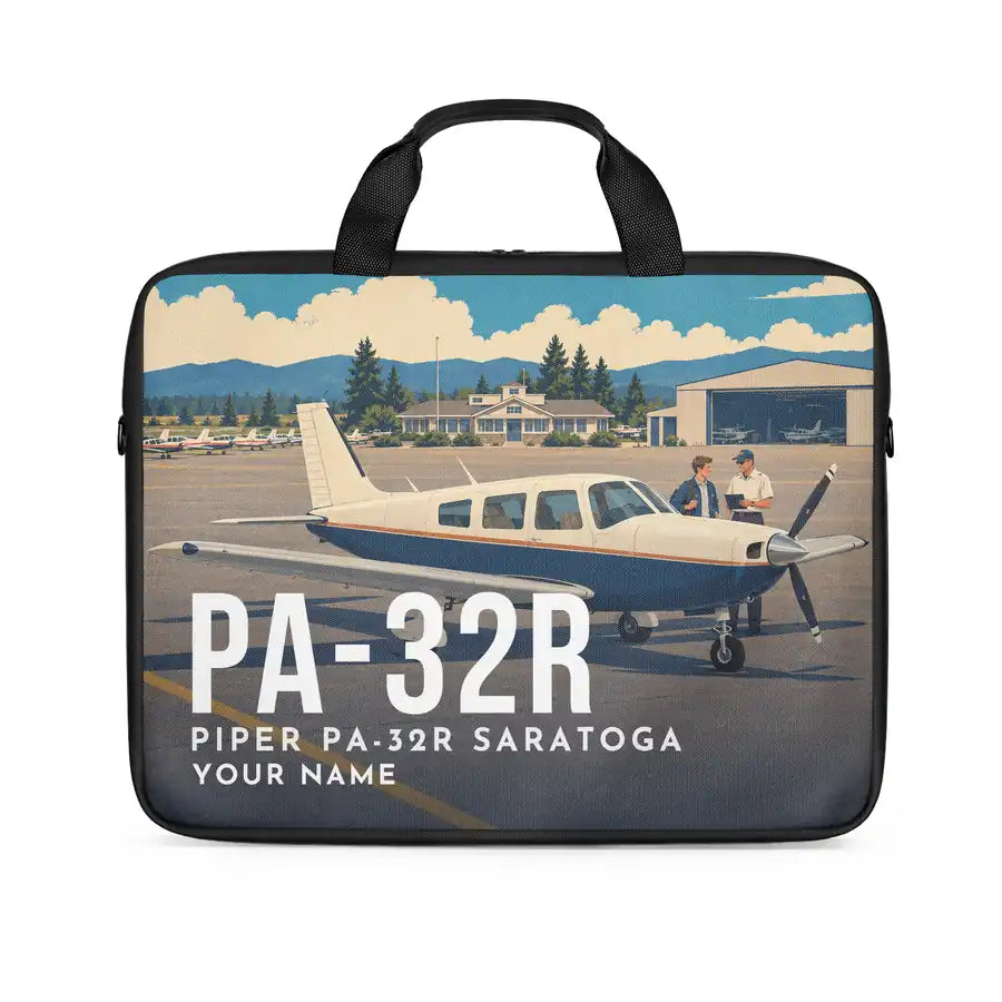 Piper PA-32R Saratoga - Laptop Bag + Name