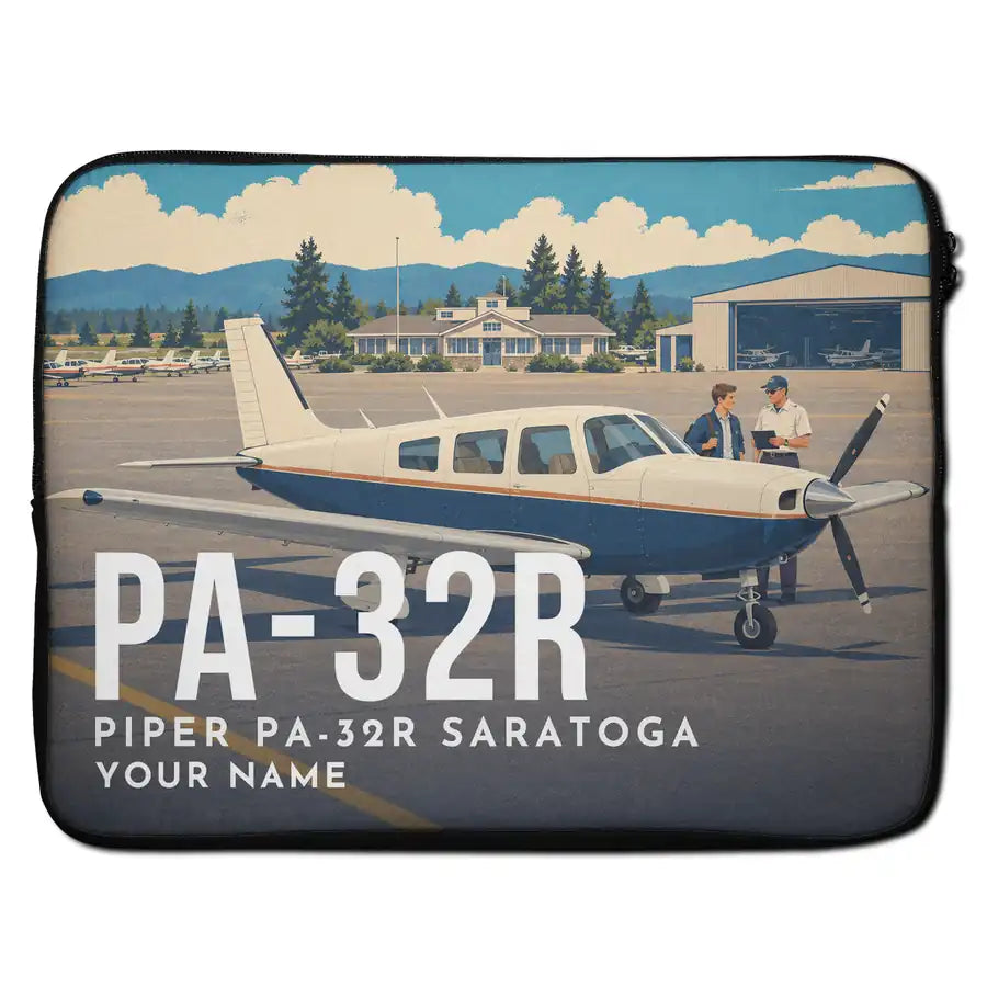 Piper PA-32R Saratoga - Laptop Sleeve + Name