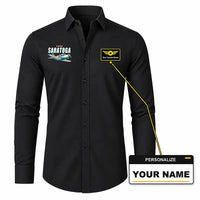 Thumbnail for Piper PA-32R Saratoga - Long Sleeve Shirt - Cartoon - Black + NAME