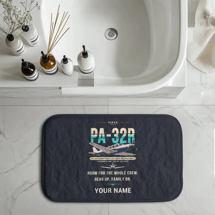 Piper PA-32R Saratoga - Original + Name - Bath Mat