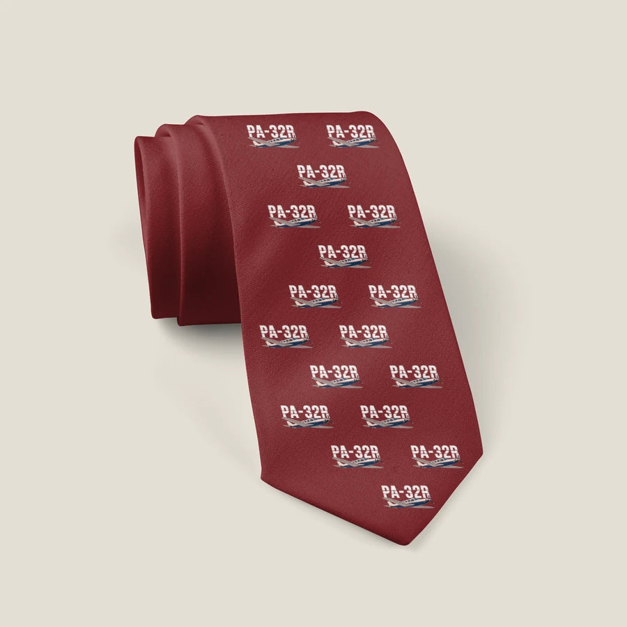 Piper PA-32R Saratoga - Original Pattern - Tie - Dark Red