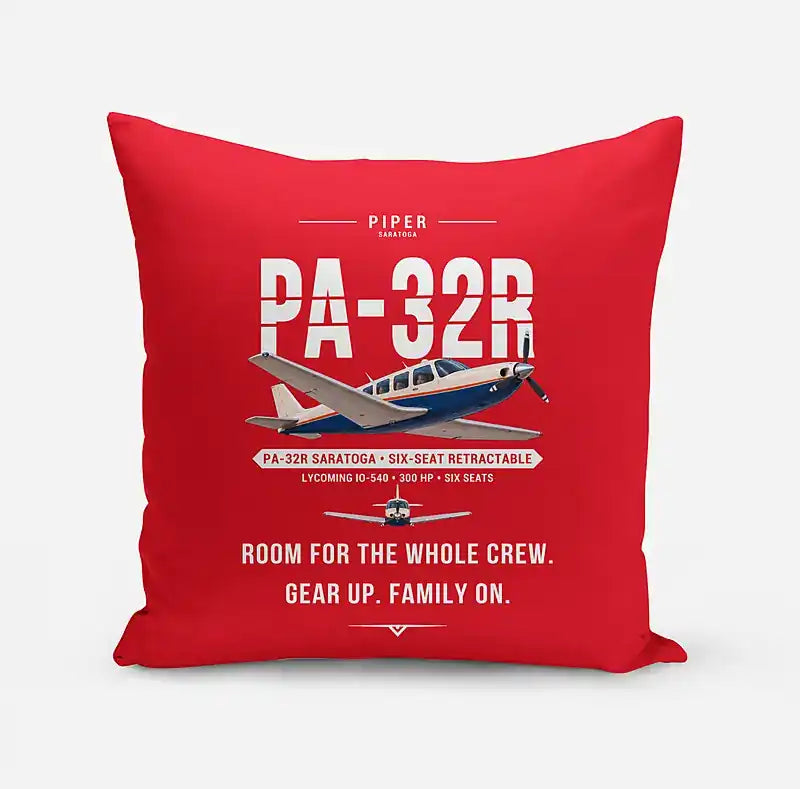Piper PA-32R Saratoga - Original - Pillow - Red