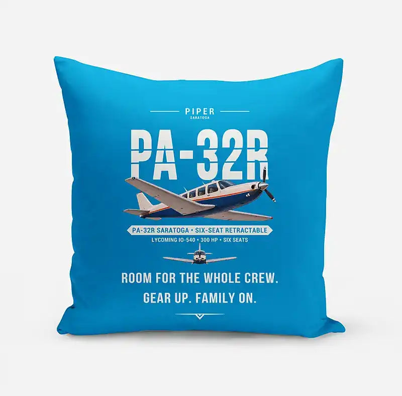 Piper PA-32R Saratoga - Original - Pillow - Turquoise