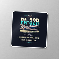 Thumbnail for Piper PA-32R Saratoga - Original - Square Sticker - Close-up