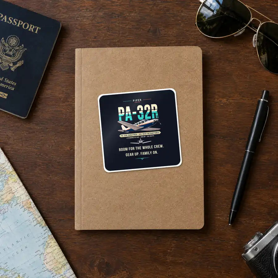 Piper PA-32R Saratoga - Original - Square Sticker - Notebook