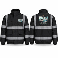 Thumbnail for Piper PA-32R Saratoga Reflective Winter Jackets - Cartoon - Black