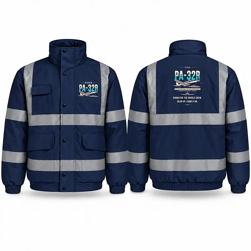 Piper PA-32R Saratoga Reflective Winter Jackets - Original - Navy Blue