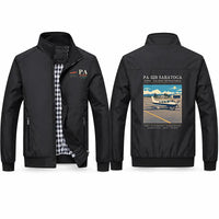 Thumbnail for Piper PA-32R Saratoga Stylish Jackets - Stand Collar - Poster - Black