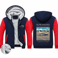 Thumbnail for Piper PA-32R Saratoga Zipped Sweatshirts - Poster - Navy & Red
