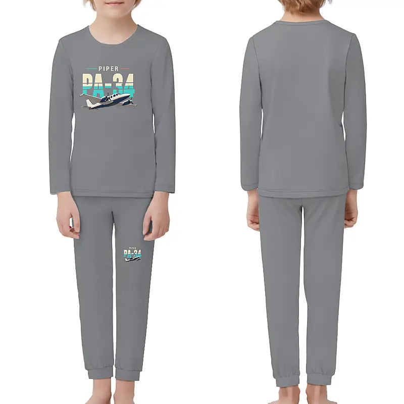 Piper PA-34-220T Seneca V - Children Pajamas - Original Chest - Gray
