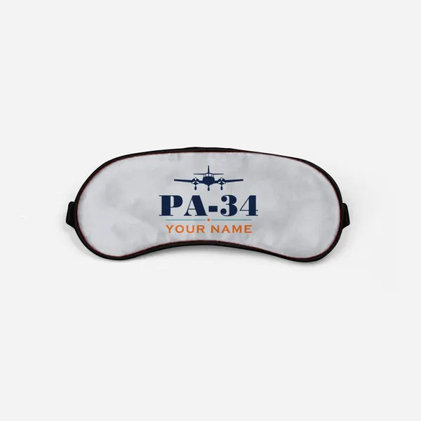 Piper PA-34-220T Seneca V - Heritage + Name - Sleep Mask - Light Gray