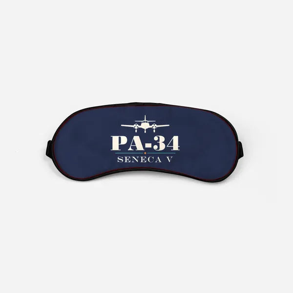 Piper PA-34-220T Seneca V - Heritage - Sleep Mask - Navy Blue