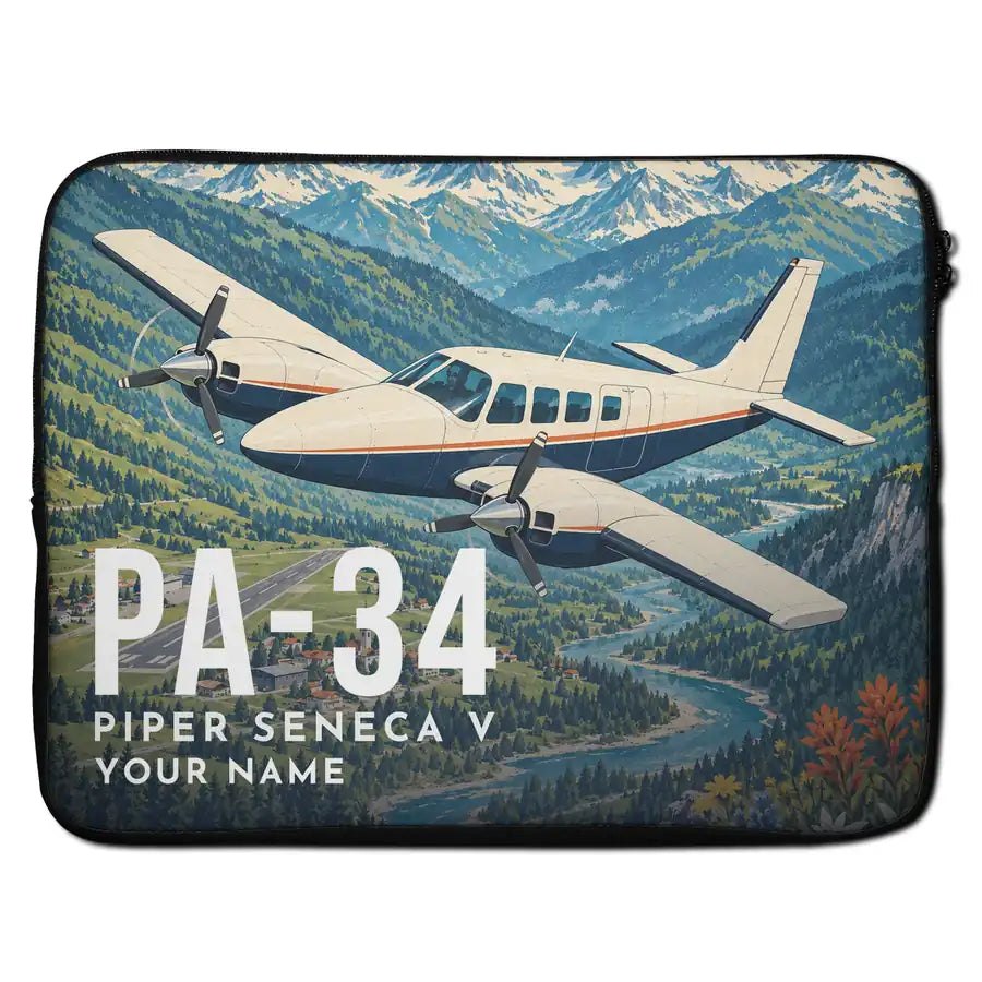Piper PA-34-220T Seneca V - Laptop Sleeve + Name