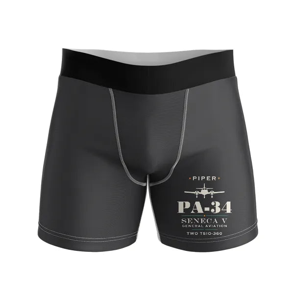 Piper PA-34-220T Seneca V - Men Boxers - Heritage - Black