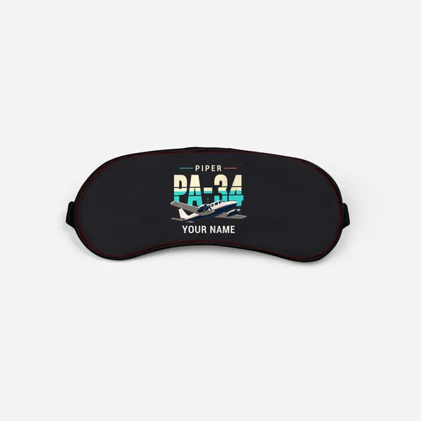 Piper PA-34-220T Seneca V - Original + Name - Sleep Mask - Black
