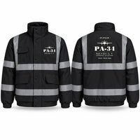 Thumbnail for Piper PA-34-220T Seneca V Reflective Winter Jackets - Heritage - Black