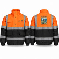Thumbnail for Piper PA-34-220T Seneca V Reflective Winter Jackets - Poster - Orange & Navy