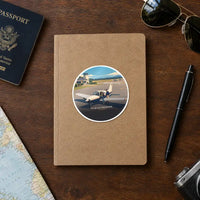 Thumbnail for Piper PA-38-112 Tomahawk - 3D + Name - Circle Sticker - Notebook