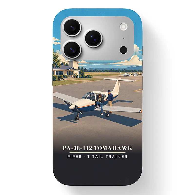 Piper PA-38-112 Tomahawk - 3D + Title - MagSafe iPhone 17 Pro - Black
