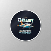 Thumbnail for Piper PA-38-112 Tomahawk - Cartoon - Circle Sticker - Close-up