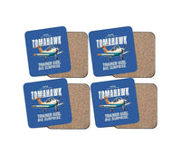 Thumbnail for Piper PA-38-112 Tomahawk - Cartoon - Coaster Set - Blue