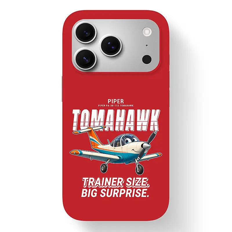Piper PA-38-112 Tomahawk - Cartoon - MagSafe iPhone 17 Pro - Red