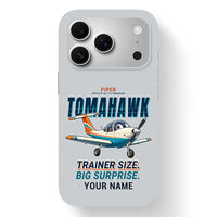 Thumbnail for Piper PA-38-112 Tomahawk - Cartoon + Name - MagSafe iPhone 17 Pro - Light Gray