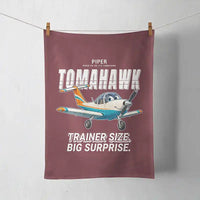 Thumbnail for Piper PA-38-112 Tomahawk - Cartoon - Towel - Dark Red