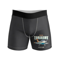 Thumbnail for Piper PA-38-112 Tomahawk - Men Boxers - Cartoon + Name - Black