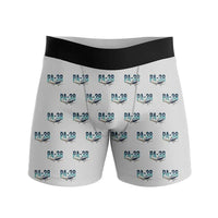 Thumbnail for Piper PA-38-112 Tomahawk - Men Boxers - Original Pattern - Light Gray