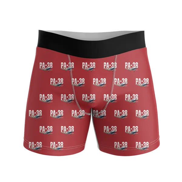 Piper PA-38-112 Tomahawk - Men Boxers - Original Pattern - Red