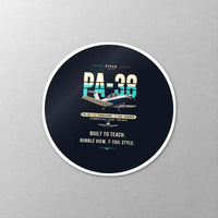 Thumbnail for Piper PA-38-112 Tomahawk - Original - Circle Sticker - Close-up