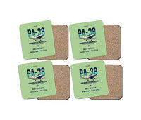 Thumbnail for Piper PA-38-112 Tomahawk - Original - Coaster Set - Light Green