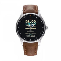 Thumbnail for Piper PA-38-112 Tomahawk - Original + Name - Leather Strap - Brown Leather Strap