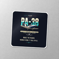 Thumbnail for Piper PA-38-112 Tomahawk - Original - Square Sticker - Close-up