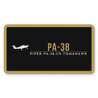 Thumbnail for Piper PA-38-112 Tomahawk Patches - Rectangle - Black Gold