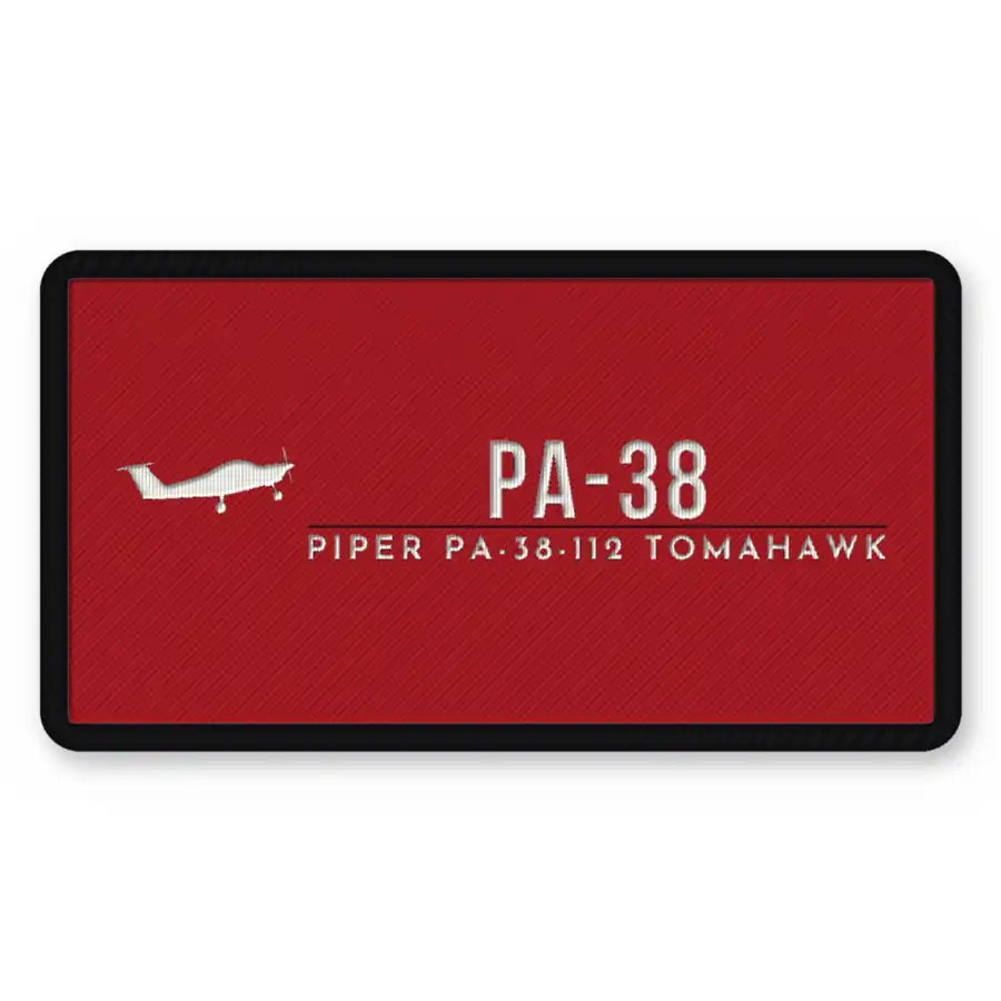 Piper PA-38-112 Tomahawk Patches - Rectangle - Red White