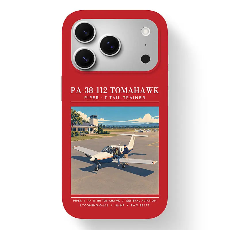 Piper PA-38-112 Tomahawk - Poster - MagSafe iPhone 17 Pro - Red