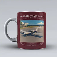 Thumbnail for Piper PA-38-112 Tomahawk - Poster - Mug - Dark Red