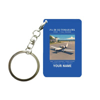 Thumbnail for Piper PA-38-112 Tomahawk - Poster + Name - Key Chain - Blue