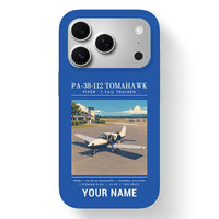 Thumbnail for Piper PA-38-112 Tomahawk - Poster + Name - MagSafe iPhone 17 Pro - Blue