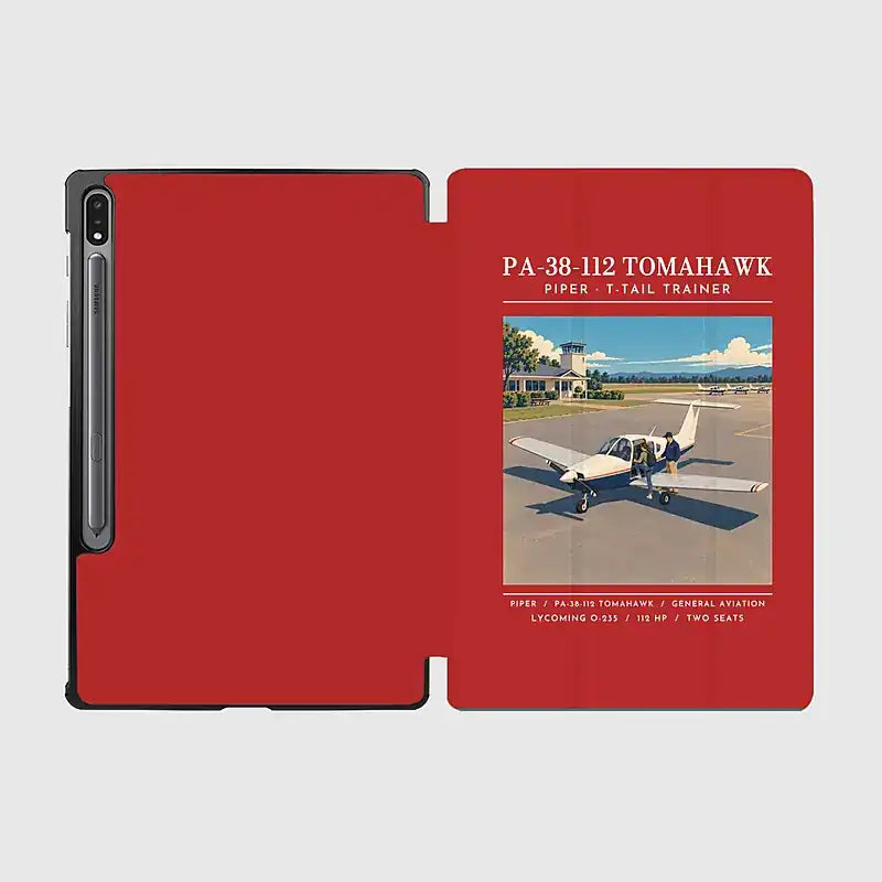 Piper PA-38-112 Tomahawk - Poster - Samsung Tablet - Red