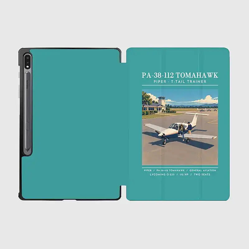 Piper PA-38-112 Tomahawk - Poster - Samsung Tablet - Turquoise