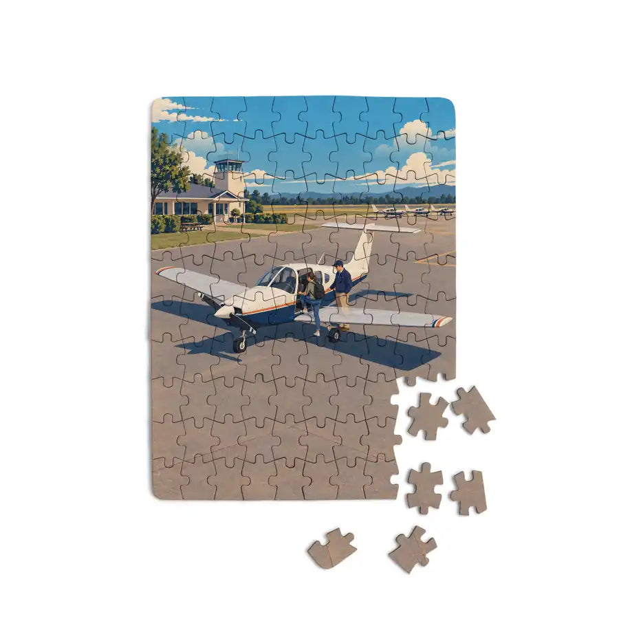 Piper PA-38-112 Tomahawk - Vertical - Canvas Puzzle