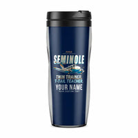 Thumbnail for Piper PA-44-180 Seminole - Cartoon + Name - Plastic (No Holder) - Dark Blue