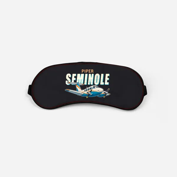 Piper PA-44-180 Seminole - Cartoon - Sleep Mask - Black