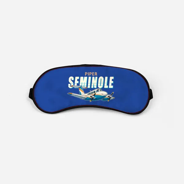 Piper PA-44-180 Seminole - Cartoon - Sleep Mask - Blue