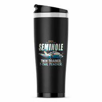 Thumbnail for Piper PA-44-180 Seminole - Cartoon - Stainless Steel (No Holder) - Black