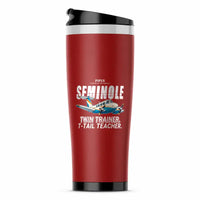 Thumbnail for Piper PA-44-180 Seminole - Cartoon - Stainless Steel (No Holder) - Red